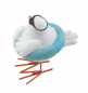 Preview: Maritime Deko Figur Huhn aus Polystone im Seedesign Höhe ca.11cm DH12