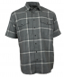 Preview: Freizeithemd Herren Flanell Hemd Kurzarm Baumwolle grau Druckknöpfe B-Ware!! S-4XL
