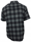 Preview: Freizeithemd Herren Flanell Hemd Kurzarm Baumwolle schwarz/grau B-Ware!! S bis 4XL