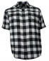 Preview: Freizeithemd Herren Flanell Hemd Kurzarm Baumwolle schwarz/weiß B-Ware!! S bis 4XL
