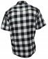Preview: Freizeithemd Herren Flanell Hemd Kurzarm Baumwolle schwarz/weiß B-Ware!! S bis 4XL