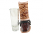 Preview: Schnapsglas im Cowboy Stiefel aus Leder – Handarbeit Mexico –Western GL10