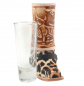 Preview: Schnapsglas im Cowboy Stiefel aus Leder – Handarbeit Mexico –Western GL17