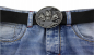 Preview: Gürtelschnalle Wolf aus Zinn – Buckle für Gürtel bis 4 cm GS12