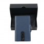 Preview: Pop-Out RFID Mini-Geldbörse Herren Leder Münzfach Kartenhalter Geldband Blau