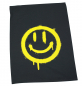 Preview: Geschirrtuch Küchentuch grau "Motiv Smiley" 50cm x 70cm 100%Baumwolle