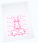 Preview: Geschirrtuch Küchentuch weiß "Motiv Hase" 50cm x 70cm 100%Baumwolle