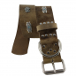 Preview: Hundehalsband Leder Indi02 Braun  Größe 47 - 53cm Breite 5cm
