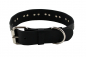 Preview: Hundehalsband Leder  Schwarz Halsumfang 40-46cm Breite 4cm Indi07