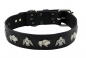 Preview: Hundehalsband Leder  Schwarz Halsumfang 40-46cm Breite 4cm Indi07