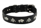 Preview: Hundehalsband Leder  Schwarz Halsumfang 48-54cm Breite 4cm Indi07