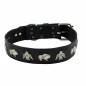 Preview: Hundehalsband Leder  Schwarz Halsumfang 56-62cm Breite 4cm Indi07 -