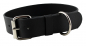 Preview: Hundehalsband Leder Schwarz Größe 56 - 62cm Breite 4cm