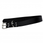 Preview: Hundehalsband Leder Schwarz Größe 48 - 54cm Breite 4cm