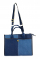 Preview: Denim Damen Jeans Tasche Schultertasche Crossbody Umhängetasche blau JT12