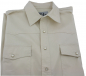 Preview: WESTERN-SPEICHER Jeanshemd Kurzarm Baumwolle Beige Perlmuttknöpfe in Hemdfarbe  Größe S - 4XL