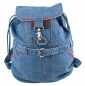 Preview: Jeans Rucksack Blau mit Glas Steinen Strass 24