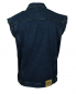 Preview: WESTERN-SPEICHER Jeansweste Herren Denim Biker Weste Kutte Fransen dunkelblau S - 4XL