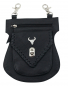 Preview: Festival Tasche Gürteltasche Hüfttasche Geldbörse Leder mit Karabiner K37