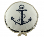 Preview: Rundes Deko Kissen Maritim Beige mit Kordel