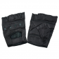 Preview: Leder Handschuhe Fingerlos schwarz S - XXL