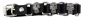 Preview: Armband Leder Schwarz Totenkopf
