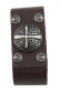Preview: Armband Leder braun mit Motivnieten Roman