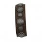Preview: Armband Leder braun mit Motivnieten Blume des Lebens