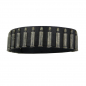 Preview: Armband Leder schwarz mit Motivnieten Bullet