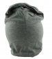 Preview: Mütze Beanie Damen Glitzer mit Strass Applikationen Stern Hellgrau B09 onesize