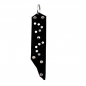 Preview: Schlüsselanhänger Leder Strass Swarovski-Elements SA343