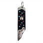 Preview: Schlüsselanhänger Leder Strass Swarovski-Elements SA356