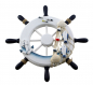 Preview: Maritimes Deko Steuerrad aus Holz im Seedesign Durchmesser ca. 23cm