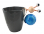 Preview: Blumentopfhänger Topfhänger Kantenhänger Schnecke Dekoration blau Höhe ca.15cm