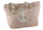 Mobile Preview: Shopper Strandtasche Handtasche Damentasche mit Reißverschluss Anker pink