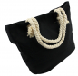 Preview: Shopper Strandtasche Handtasche Damentasche Stern schwarz