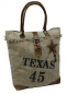 Preview: Canvas DamenTasche Schultertasche Shopper Vintage - Texas -