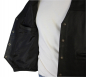 Preview: WESTERN-SPEICHER Herren Rindlederweste Leder Weste Biker Kutte schwarz S bis 5XL