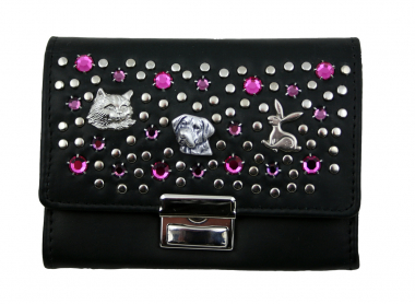 WESTERN-SPEICHER Geldbörse Portemonnaie Leder Strass  Swarovski Elements Kati 156