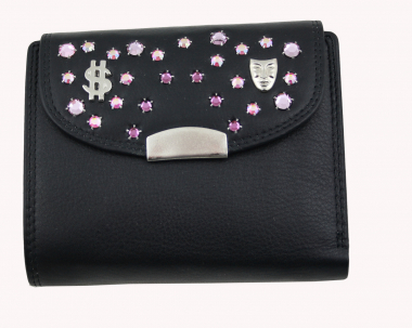 WESTERN-SPEICHER Geld Börse Portemonnaie Leder Strass  Swarovski Elements Bea 178