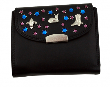 WESTERN-SPEICHER Geld Börse Portemonnaie Leder Strass  Swarovski Elements Bea 66