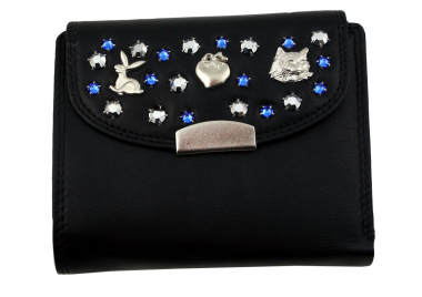 WESTERN-SPEICHER Geld Börse Portemonnaie Leder Strass  Swarovski Elements Bea 67