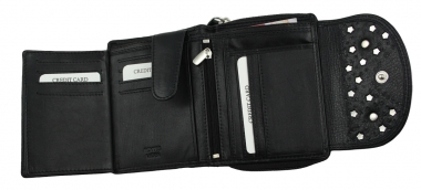 WESTERN-SPEICHER Geldbörse Portemonnaie Leder Strass  Swarovski Elements Klara 50