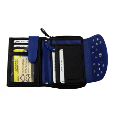 Preview: WESTERN-SPEICHER Geldbörse Portemonnaie Leder Strass  Swarovski Elements Klara 20B