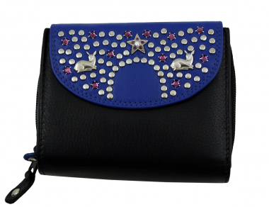 WESTERN-SPEICHER Geldbörse Portemonnaie Leder Strass  Swarovski Elements Klara 12B