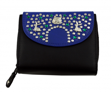 WESTERN-SPEICHER Geldbörse Portemonnaie Leder Strass  Swarovski Elements Klara 14B