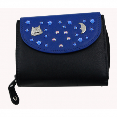 WESTERN-SPEICHER Geldbörse Portemonnaie Leder Strass  Swarovski Elements Klara 20B