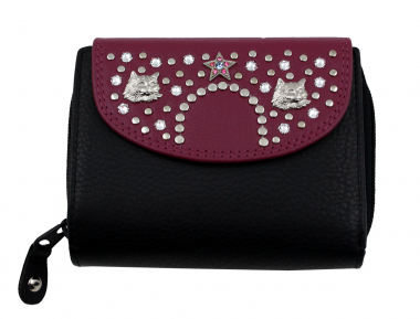 WESTERN-SPEICHER Geldbörse Portemonnaie Leder Strass  Swarovski Elements Klara 20P