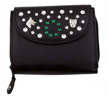 WESTERN-SPEICHER Geldbörse Portemonnaie Leder Strass  Swarovski Elements Klara 69