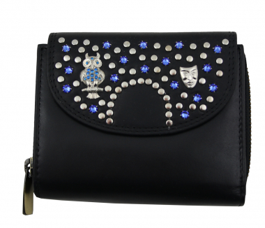 WESTERN-SPEICHER Geldbörse Portemonnaie Leder Strass  Swarovski Elements Klara 15R